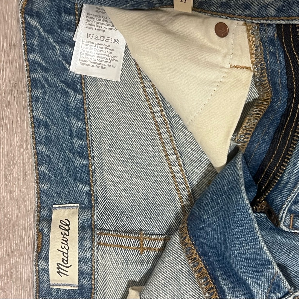 🦋 Madewell Distressed Denim Shorts - Vintage Vibes | Size 23 - Picture 5 of 11